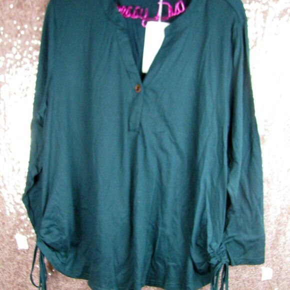 NWT BloomChic Green side tie shirt 18/2X - Picture 2 of 8